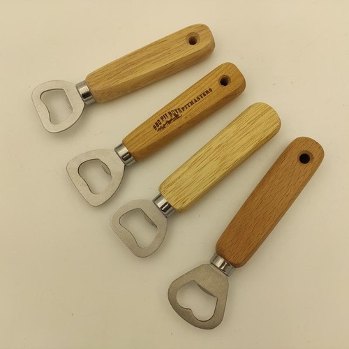 Wooden handle soda pop shrimp head knife red wine bottle opener translucent bottle opener opener, can opener