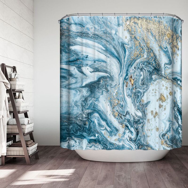 Marbling series-curtain bath bathroom partition curtain-bathroom supplies-door curtain cloth-shower curtain