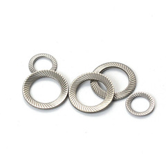 65Mn/304 Stainless Steel Double-Sided Beveled Tooth Flower Washer DIN9250S Anti-Loosening, Non-Slip, Locking Knurled Gasket