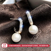 Asymmetrical earrings from pearl, silver 925 sample, simple and elegant design