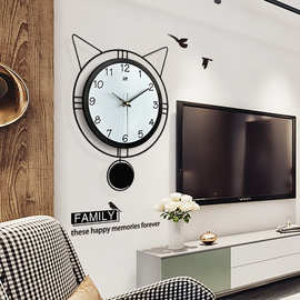 个性简约钟表时尚创意客厅挂钟欧式现代家居装饰石英钟电子静音钟