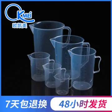 Beaker High Temperature Resistant Plastic Measuring Cup with Handled Measuring Cup Kitchen Baking Measuring Cup Thickened Double-Sided Graduator Cup