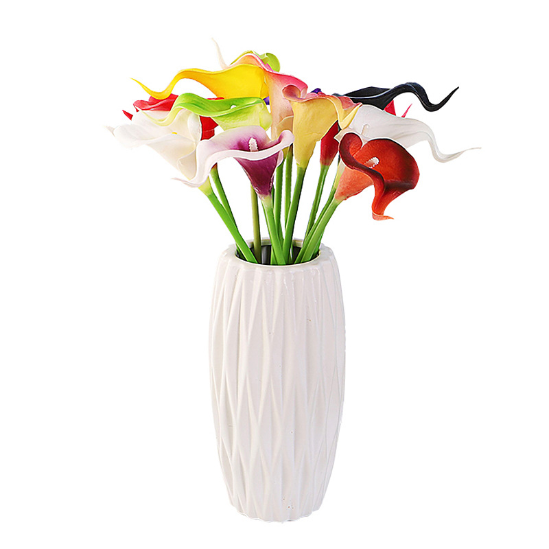 Mini PU Calla Lily flor artificial transfronteriza Comercio exterior decoración del hogar Accesorios de fotografía sensación fábrica al por mayor