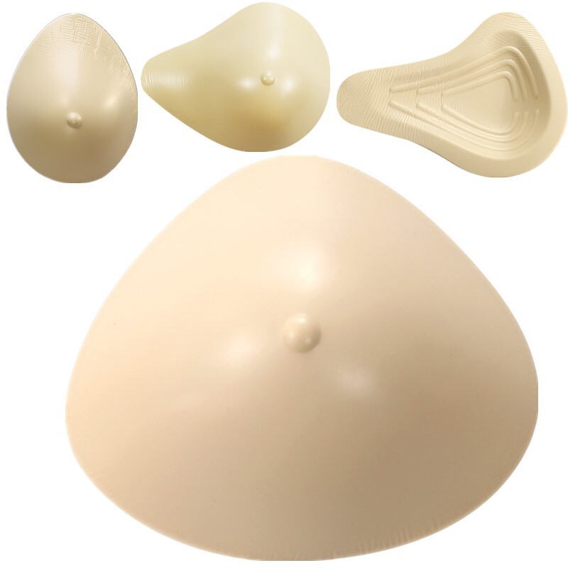 Wholesale Lightweight Silicone Breast Forms with Concave Bottom, Breathable Breast Pads, Thickened Post-Mastectomy Prosthetic Breasts, Women's Swimwear