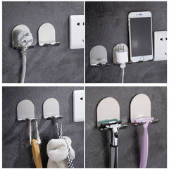 Manufacturer stainless steel sticky hook strong key plug hook single metal traceless hook behind the door without punching