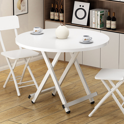 Factory Direct Sale One-Time Delivery Round Simple Foldable Tabletop Table Children Outdoor Dining Table