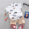 Summer clothing, cartoon cute set, children's summer shirt, 0-1-3 years, children's clothing