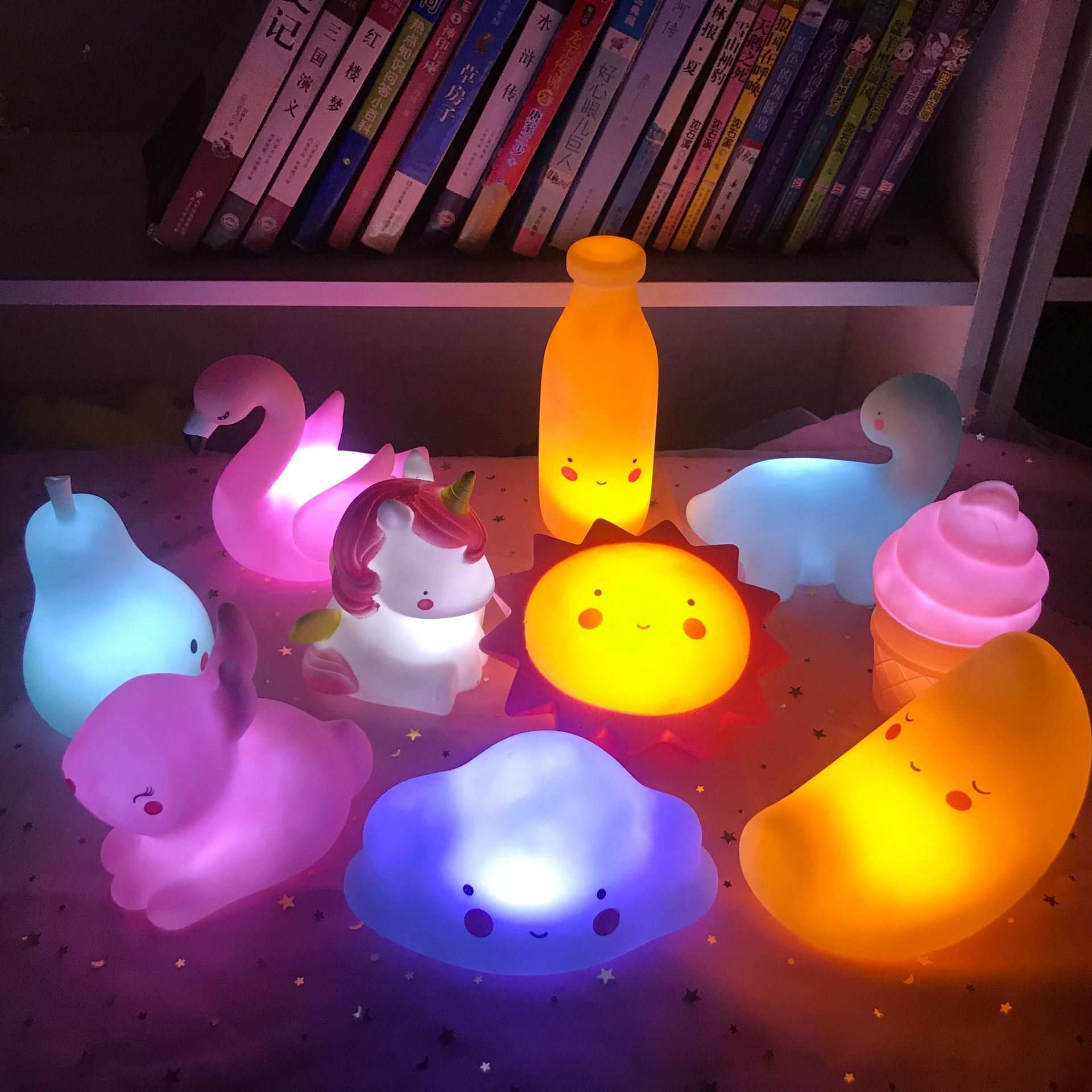 대형 야간 조명 opp 가방 포장 무작위 배달