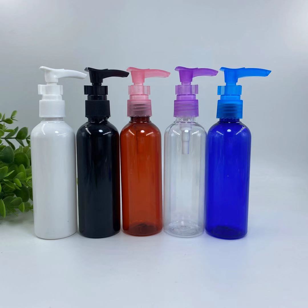 现货50ml透明卡扣瓶子100ml乳液按压夹子泵塑料瓶液体分装鸭嘴瓶