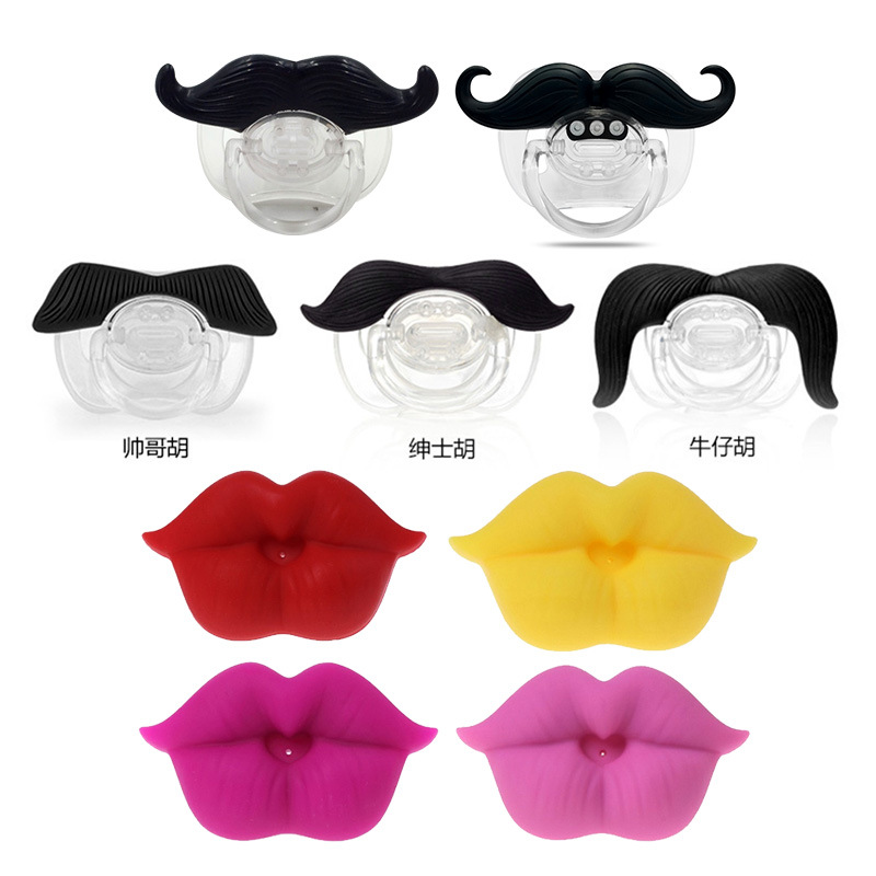 Baby Silicone Pacifier Baby Pacifier Beard Pacifier Lips Pacifier Funny Pacifier