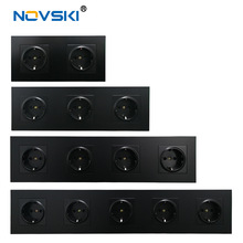 诺世奇86型欧式插座墙壁暗装二联172*86连体德标电源插座PC面板