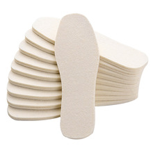 厂家批发现货男女冬季4mm厚度白色驼色吸汗防臭防寒驼绒毛毡鞋垫