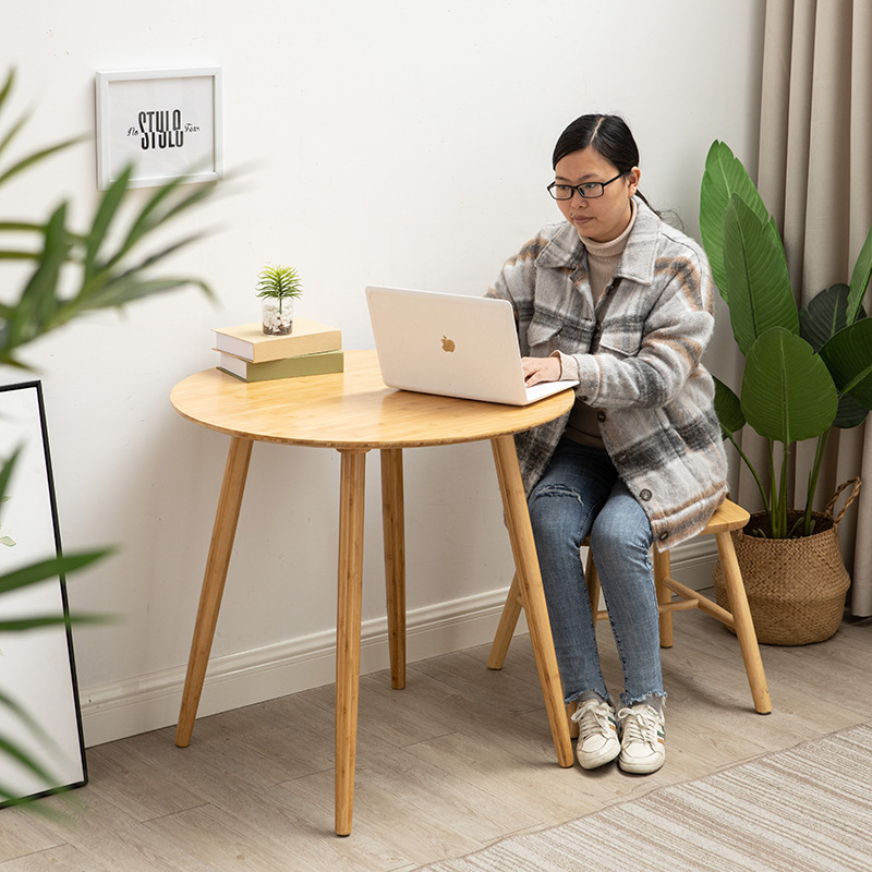 Nórdico pequeña mesa redonda hogar pequeño apartamento mesa de comedor mini dormitorio mesita de noche Luz de lujo sofá mesa auxiliar mesa de café Escritorio