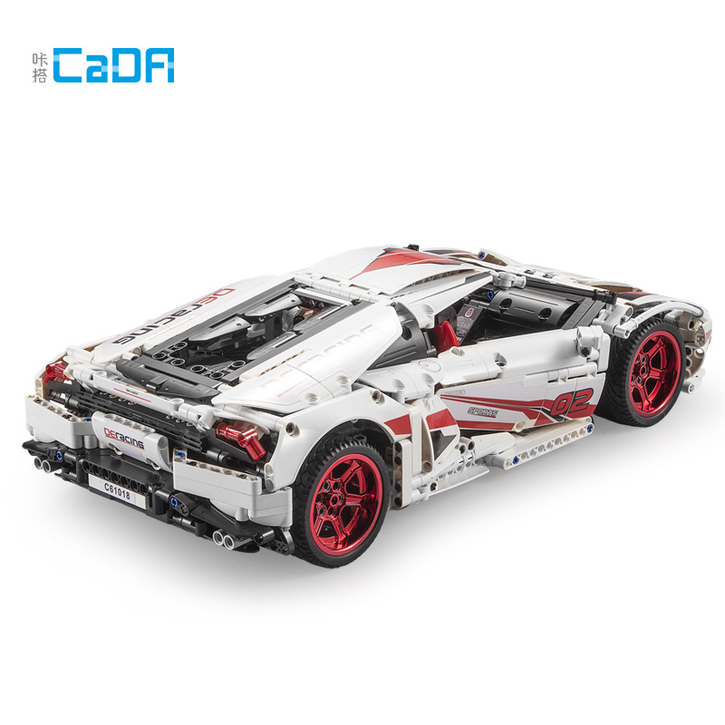 Coche deportivo de bloques de construcción con control remoto Double Eagle Lamborghini LP610, juguete educativo de ensamblaje para niños C61018, versión con control remoto.
