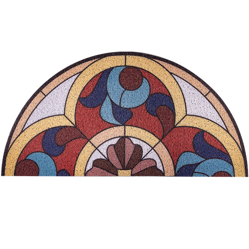 Estilo Europeo semicírculo puerta Mat eliminación de polvo de alambre anillo puerta Mat puerta de entrada Mat casa puerta alfombra entrega