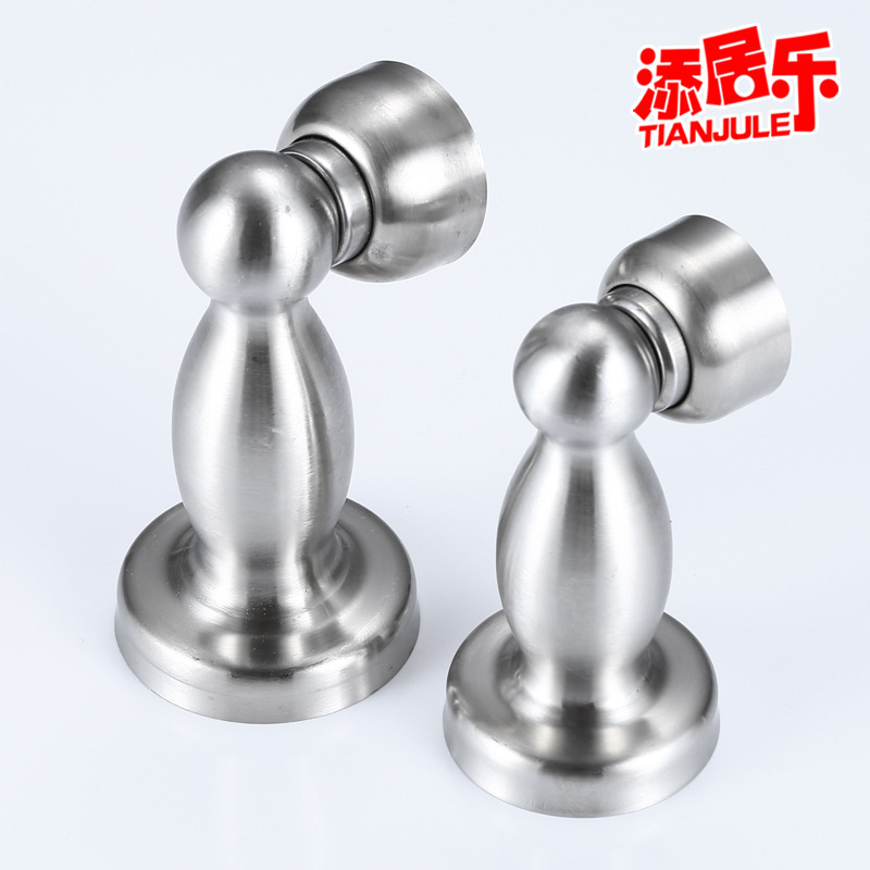 Factory direct supply small bag bead stainless steel door suction mute ground suction strong magnetic integrated door touch wall suction hardware accessories