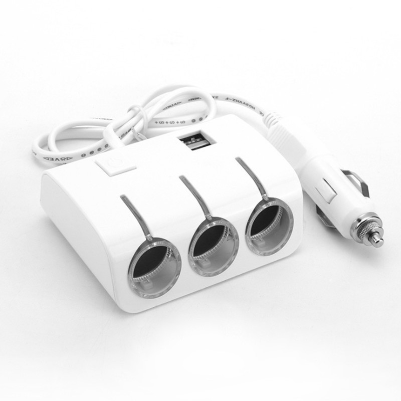 Car Cigarette Lighter Adapter Multi-Purpose Car One to Two Conversion Charger Fast Charging Car Cigarette Lighter Base