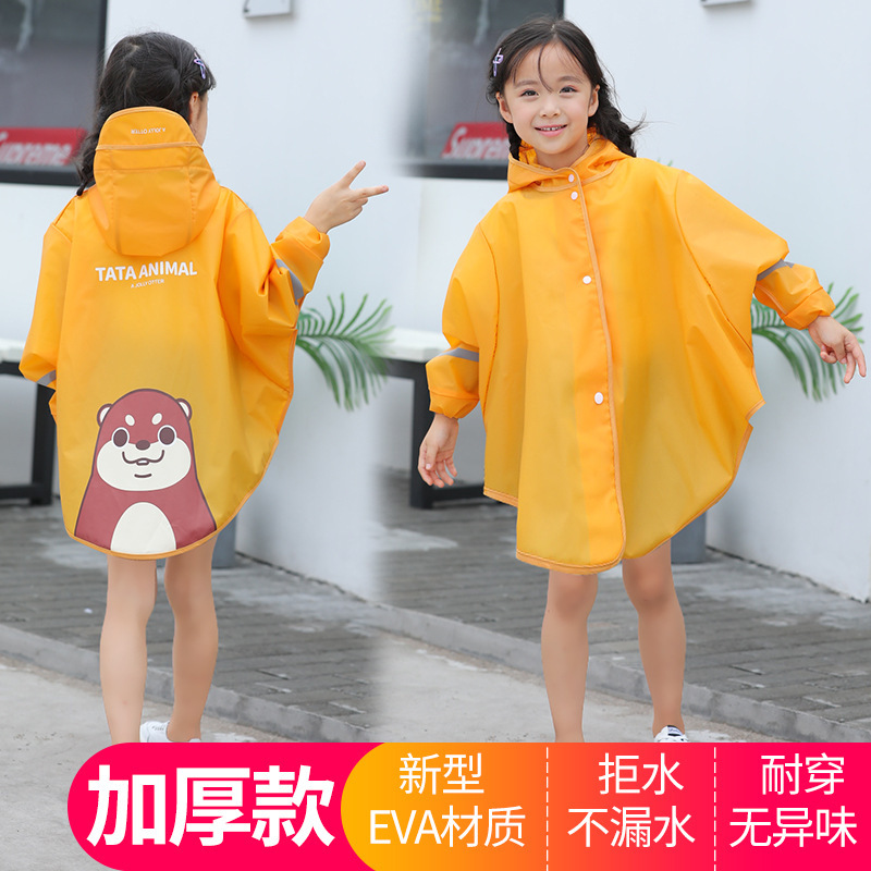 Zhengyu Children's Raincoat for Kindergarten and Primary School Students, Large Brim Waterproof Cape-Style Rain Poncho, Large Brim Raincoat for Playing in Water