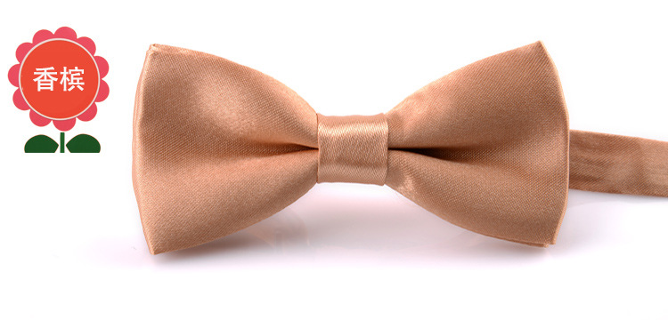 Directo de fábrica color puro pajarita masculina y femenina bebé doble arco rendimiento kindergarten color caramelo al por mayor
