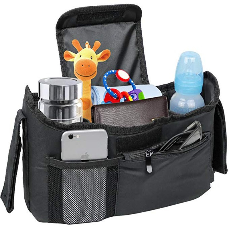 Baby stroller storage bag diaper bottle storage bag multi-function stroller large capacity mommy hanging bag Cup bag