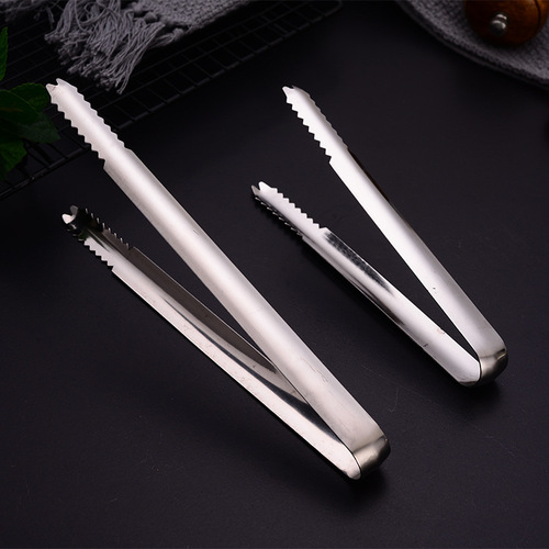 Stainless steel non-magnetic KTV bar ice clip kitchen supplies towel clip meal clip barbecue food clip ice cube clip