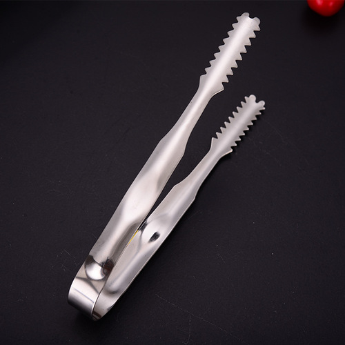 Stainless steel non-magnetic KTV bar ice clip kitchen supplies towel clip meal clip barbecue food clip ice cube clip