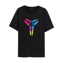 欧美KO 篮球纪念短袖男黑色曼巴原宿星空潮同款运动夏季T恤