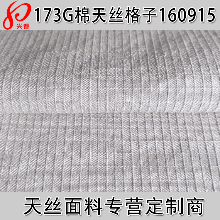 173g棉天丝格子布 60%棉40%天丝格子面料 棉天丝布