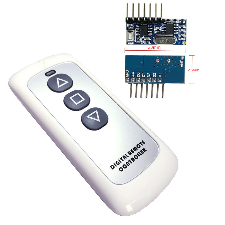 三键遥控 太阳能路灯按摩器遥控接收器模块 手势灯遥控器433