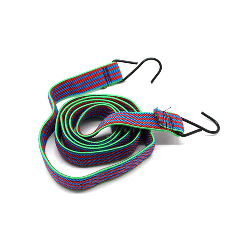 厂家供应自行车束物带彩色胶丝行李带自行车便携行李绑带批发