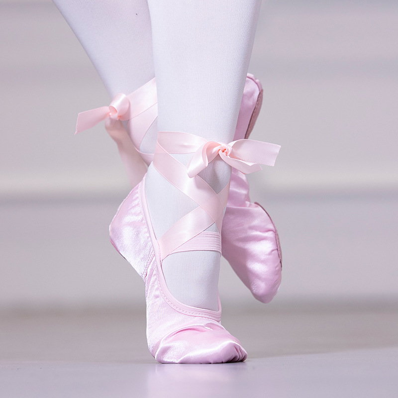 Satin Ribbon Adult Ballet Dance Shoes Female Teacher Shoes Soft Sole Practice Cat Claw Shoes Body Dance Shoes Folk Dance Satin Ribbon Adult Ballet Dance Shoes Female Teacher Shoes Soft Sole Practice Cat Claw Shoes Body Dance Shoes Folk Dance