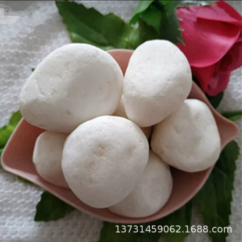 Прямая Продажа Снежинка белая 3-5 см механизм водяная мельница белая галька мытый белый камень Проницаемый пол