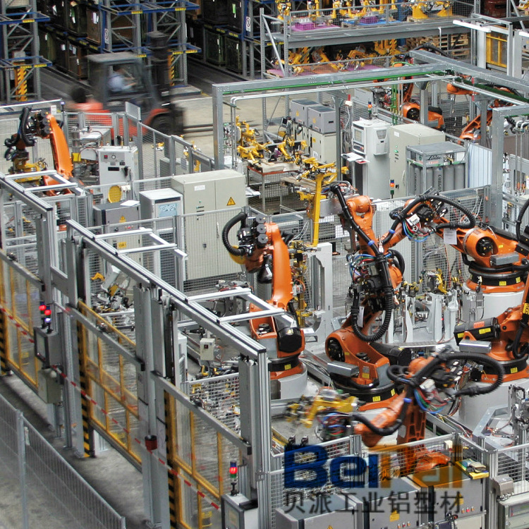 工业机器围栏防护罩护栏机械手安全隔离镀锌网焊接机器人车间隔离