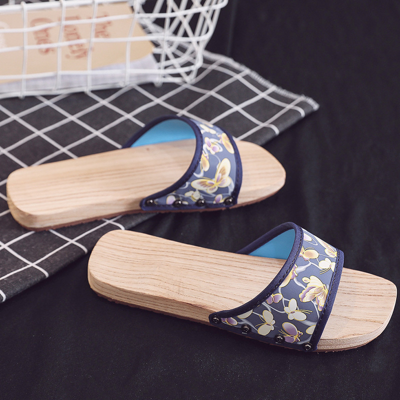 Factory wholesale summer bathroom non-slip women's sandals in stock free shipping home one-line flat heel women's sandals