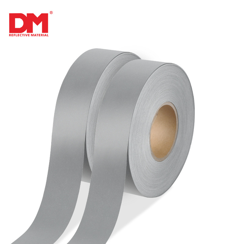 DM Daoming resalte tela reflectante enrejado banda reflectante tira de envoltura de borde tira reflectante accesorios de cinta reflectante de fibra química en stock