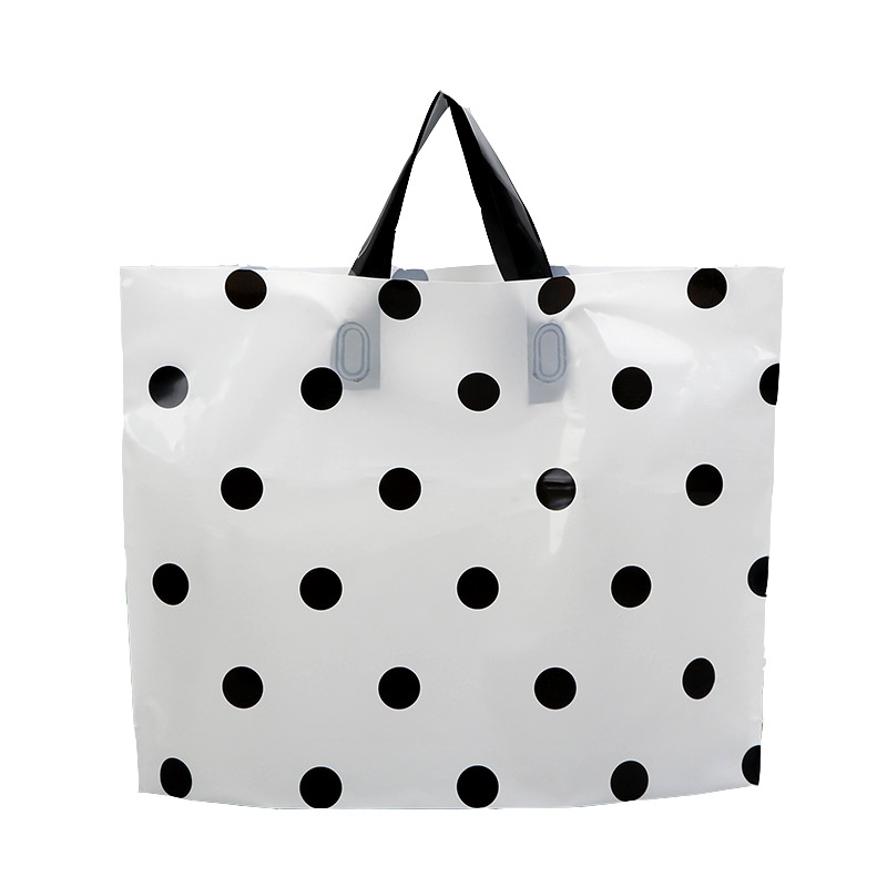 Free Shipping Thickened Wave Point Bag Women's Bag Clothing Bag Children's Clothing Store Portable Plastic Gift Shopping Bag Cosmetic Bag