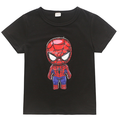 Children's clothing summer new style boys light-up T-shirt short-sleeved cotton half-sleeved top ins Amazon cross-border supply wholesale