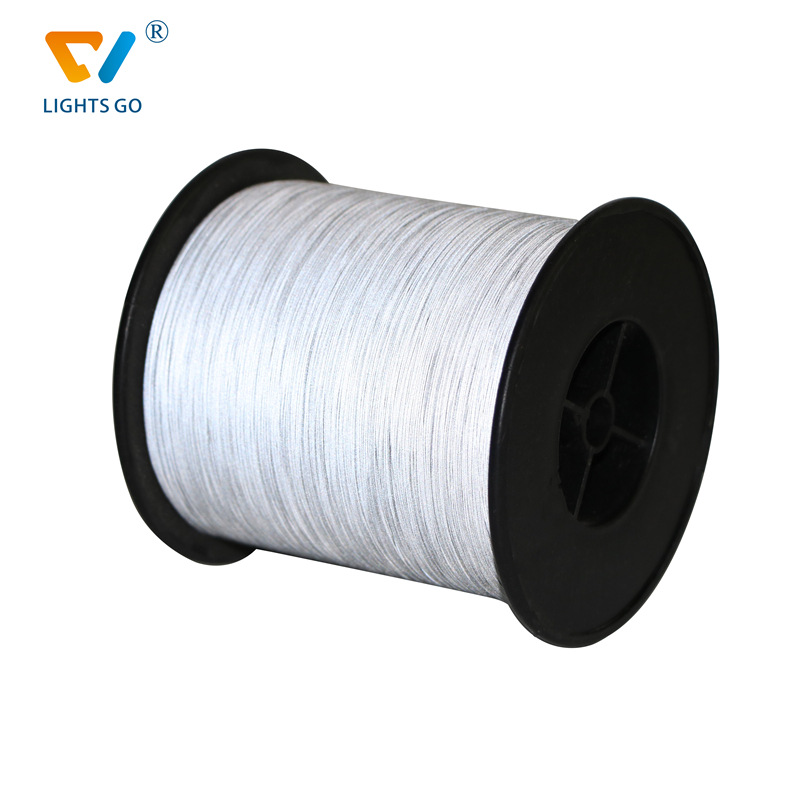 厂家现货0.5mm高亮双反光丝线开司米毛球杨梅球彩色双面反光膜丝