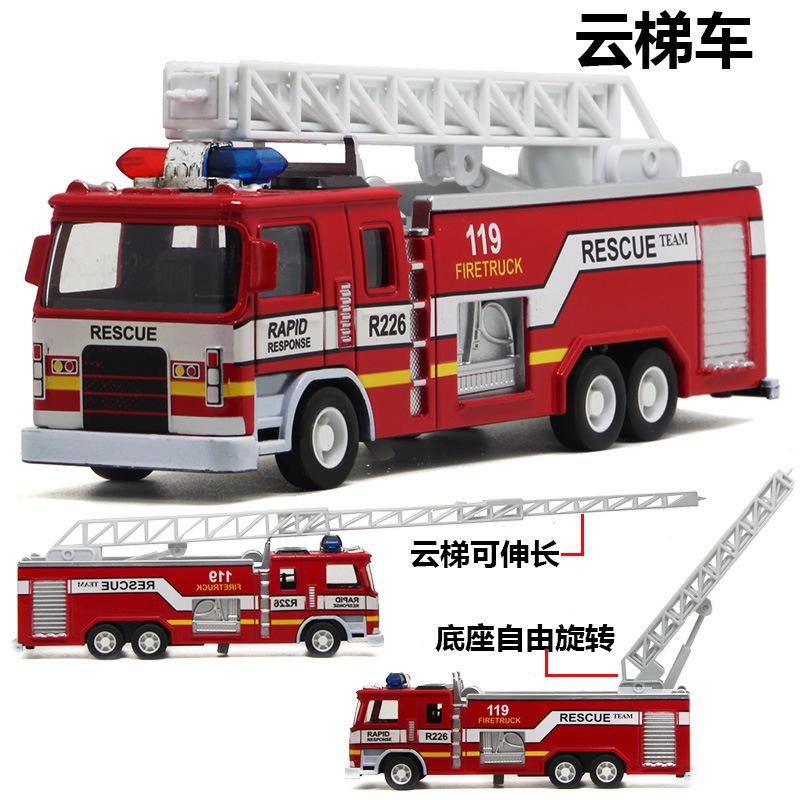 (no cambio de precio) camión de bomberos - caja - escalera
