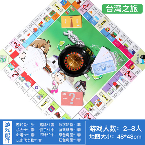 Monopoly game chess silver medal world trip to China children's adult board game strong hand chess wholesale toys for primary school students