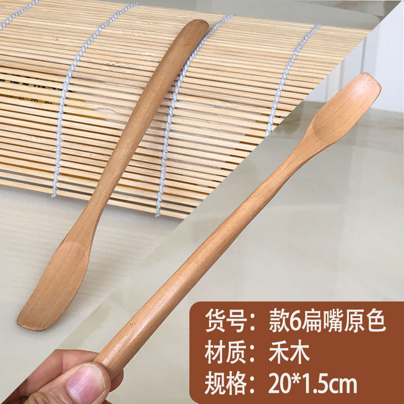 Suministro directo de fábrica Cuchara mezcladora de madera ecológica Cuchara mezcladora de café con miel Changbing de estilo occidental al por mayor