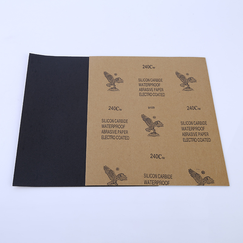 源头厂货 手用打磨金属木材装饰抛光用240 360 鹰牌水砂纸
