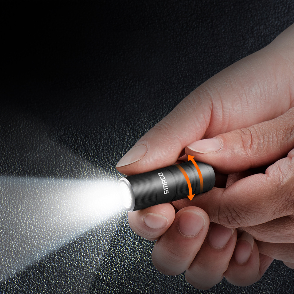 SMACO Portable Mini Flashlight Camping Lighting Small Portable Lighting Emergency Light Keychain Diving Flashlight