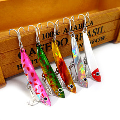 Zinc Alloy Water Dog VIB Iron Plate Hard Lure Casting Long Range High Frequency Vibration Bait for Mackerel, Squid, and Freshwater/Sea Fish