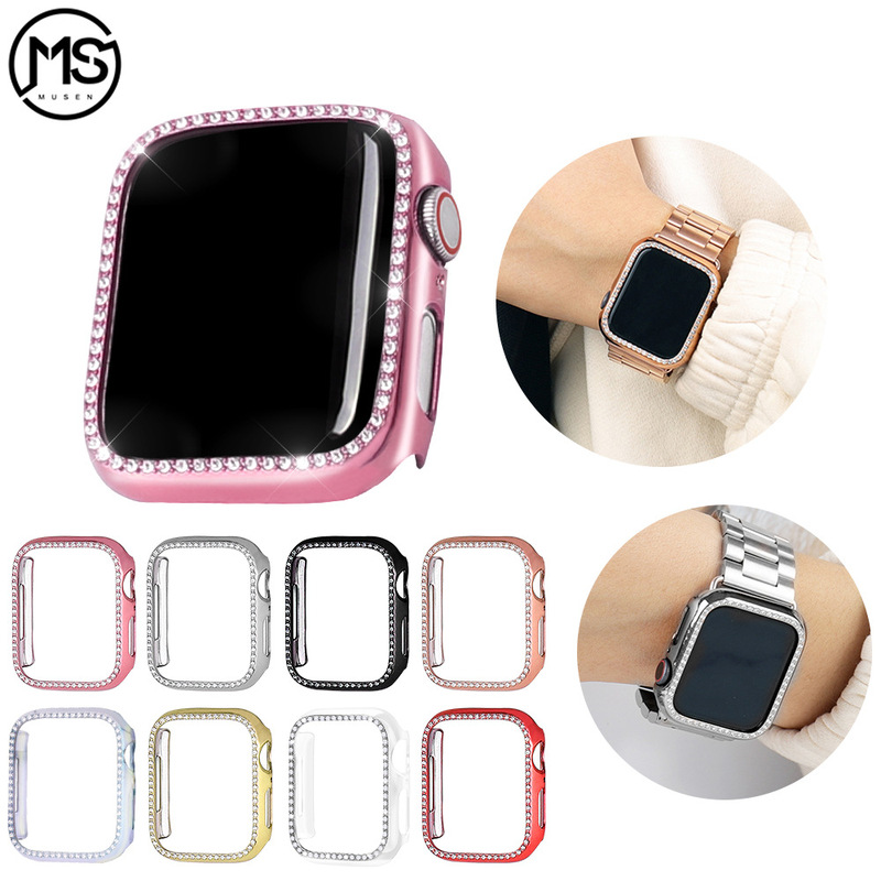 For Apple Watch Fashion PC Diamond Plating iwatch8 Generation Watch Case Apple Watch 7 Generation Protective Shell