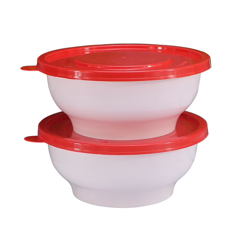 Caja de almuerzo desechable pequeño tazón de sopa tazón de arroz 360ml engrosado PP transparente ensalada de azúcar tazón yogur para llevar caja de embalaje