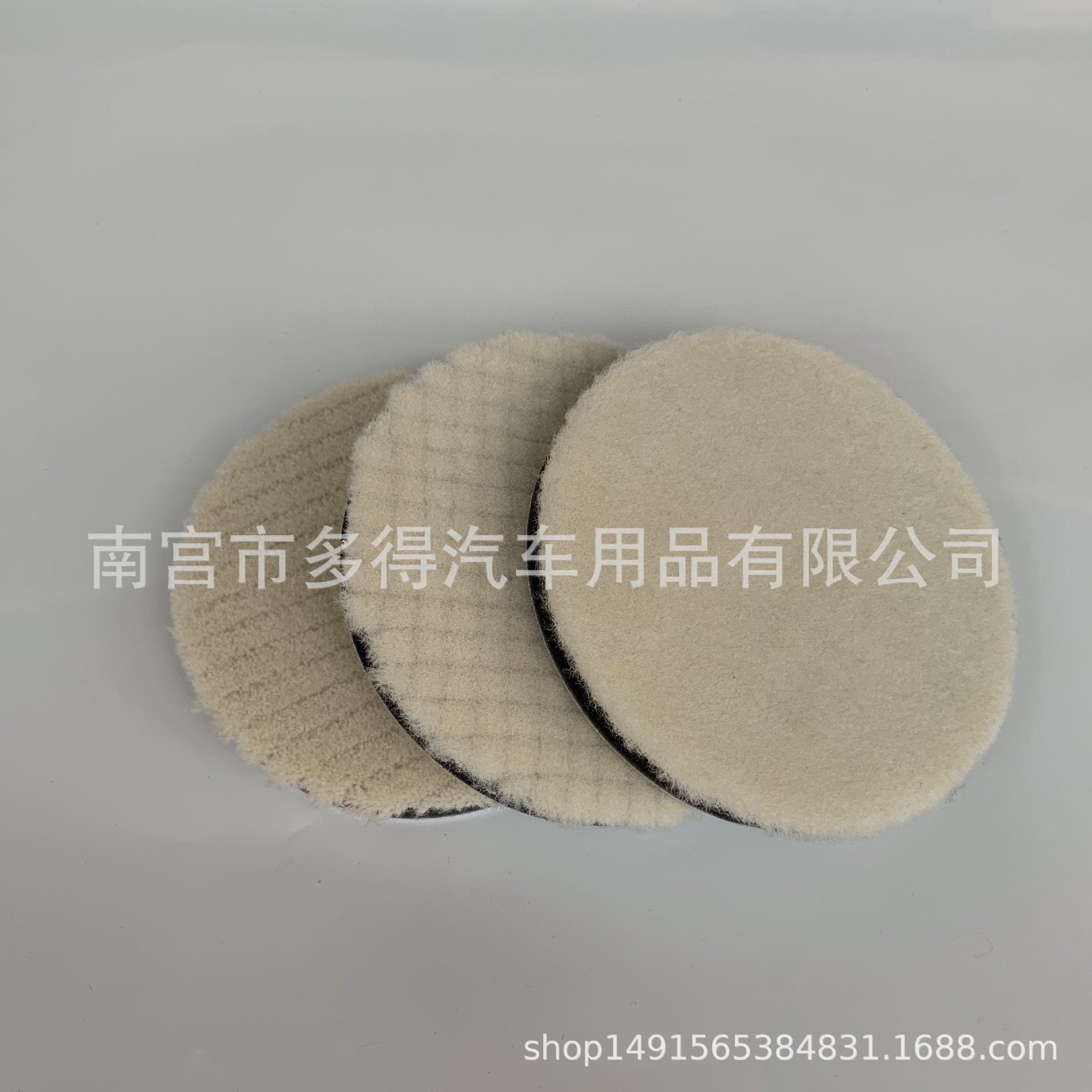 Disco de pulido de lana de estilo japonés 3 4 5 pulgadas de espesor media delgada esponja autoadhesiva rueda de lana sándwich rueda de pulido de lana corta de corte recto