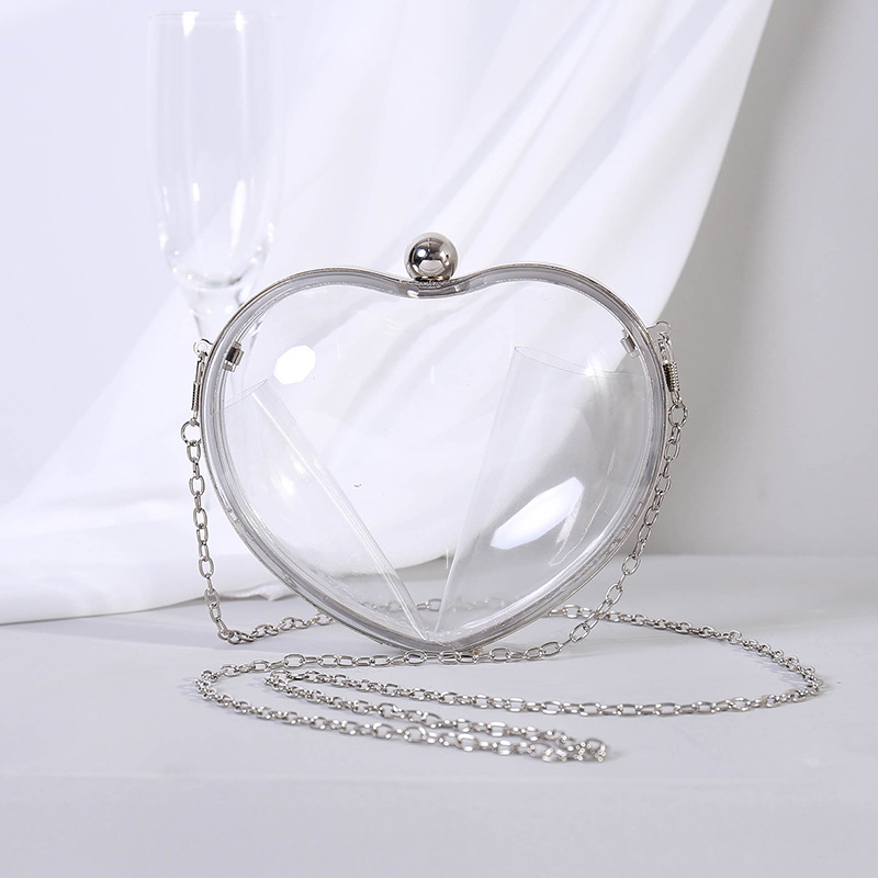 Borsa clutch trasparente a cuore in acrilico per donna_voghion.com