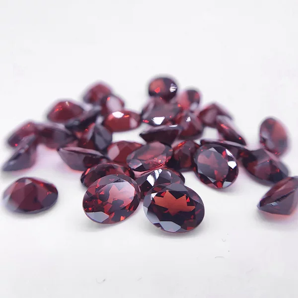 Manufacturer Wholesale Moissanite Natural Garnet Bare Stone Ring Surface Semi-Finished Jewelry Inlaid with Y Jewelry Gemstones
