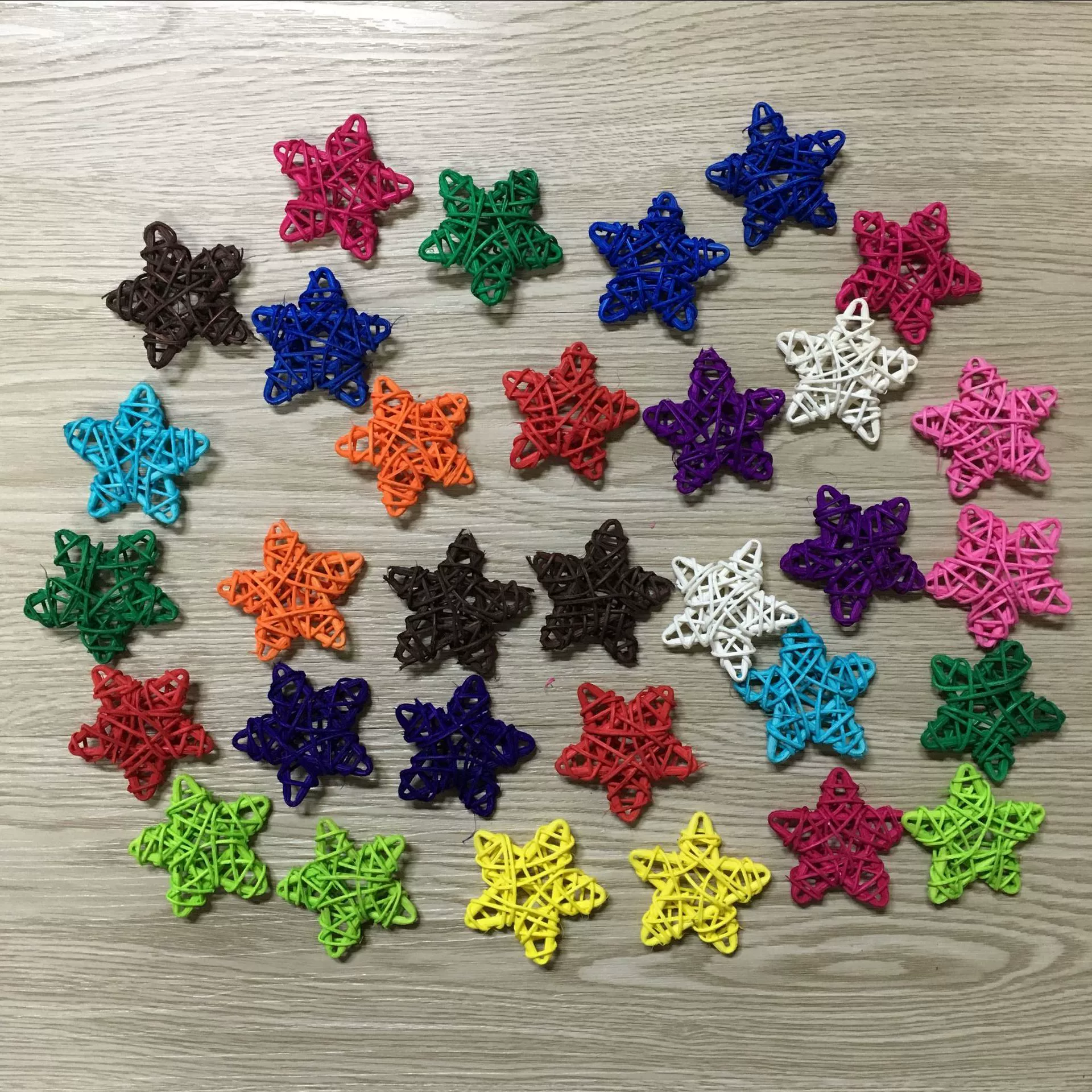 5 см ротанг пятиконечная звезда Рождество пятиконечная звезда детский сад классная макет торговый центр украшение кулон